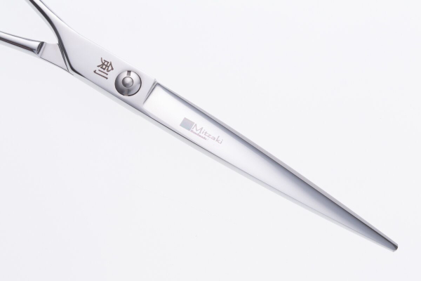 7.0 ZOLL - Mitzaki-offset LEFT, Linkshandschere, Scherenklingen aus 440C Japanstahl , für alle Schneidtechniken geeignet, Schneiden-Pointen-Slicen, ausgeprägter HOHLSCHLIFF, idealer Alleskönner in Offsetform