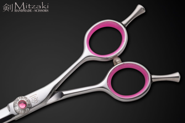 Haarschere 14 Cm – Pink Zebra Design, Rostfreier Edelstahl, Abnehmbare Fingerhaken